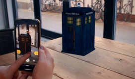 Image of Doctor Who Facebook AR Effect in action